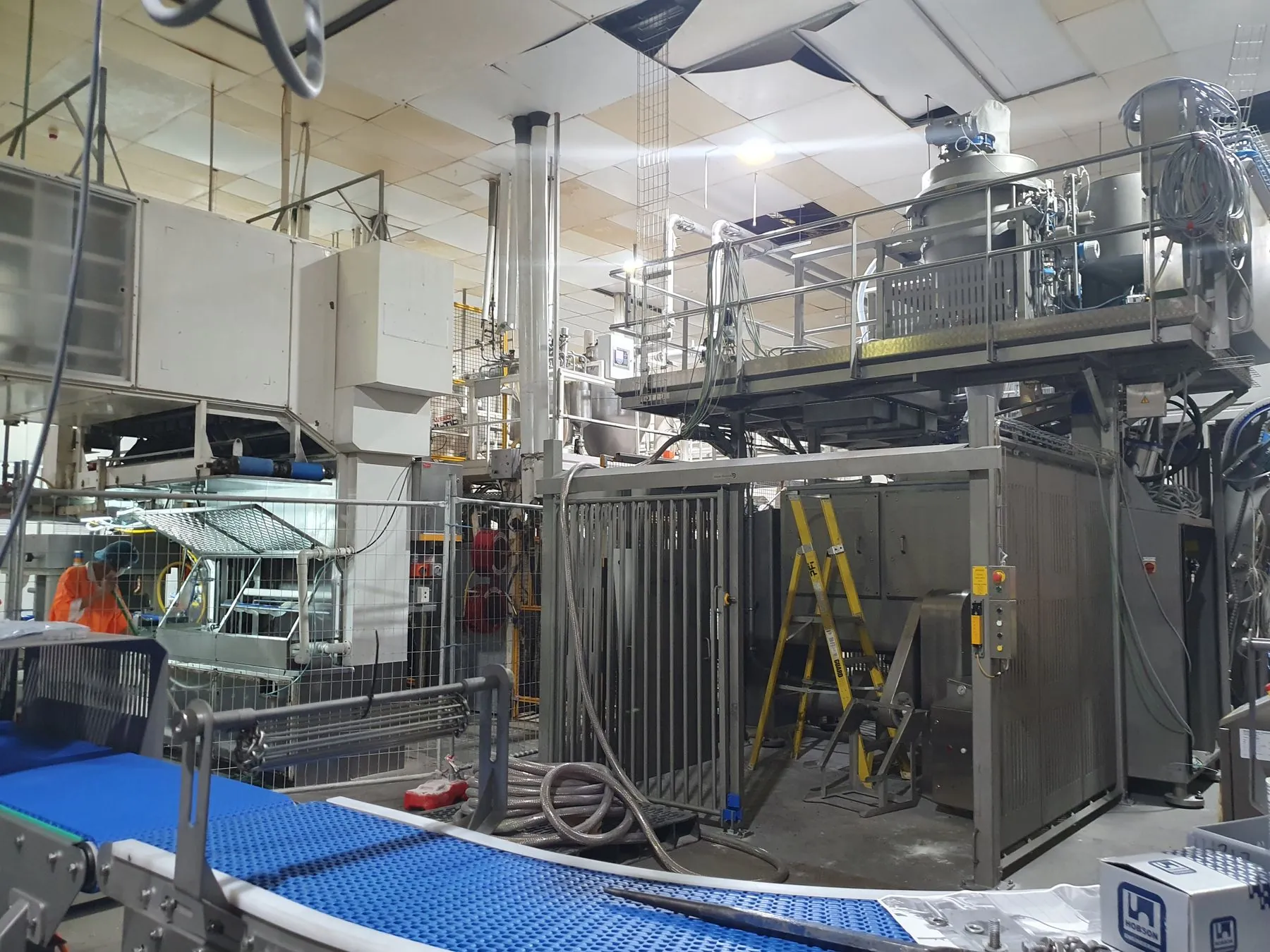 Process equipment on a food production line